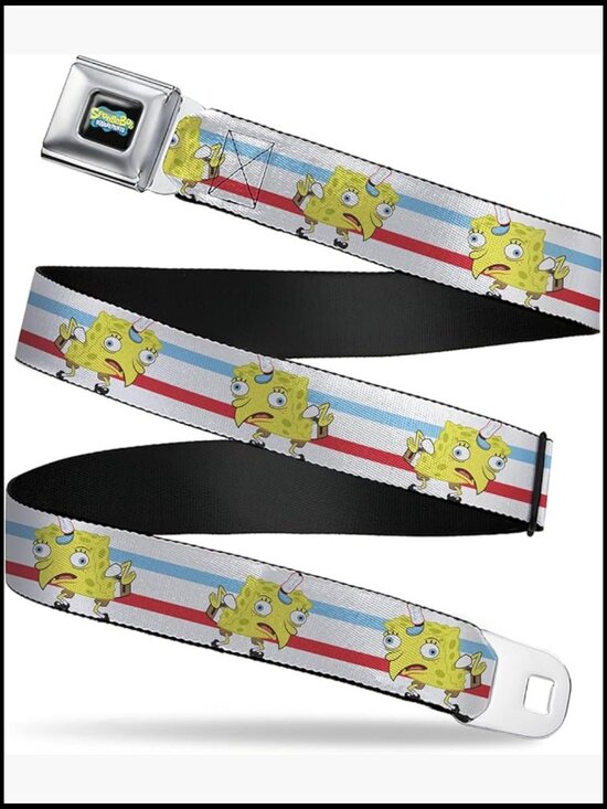 Seatbelt Belt with SpongeBob SquarePants Design 1.5 Inch Wide main image 5